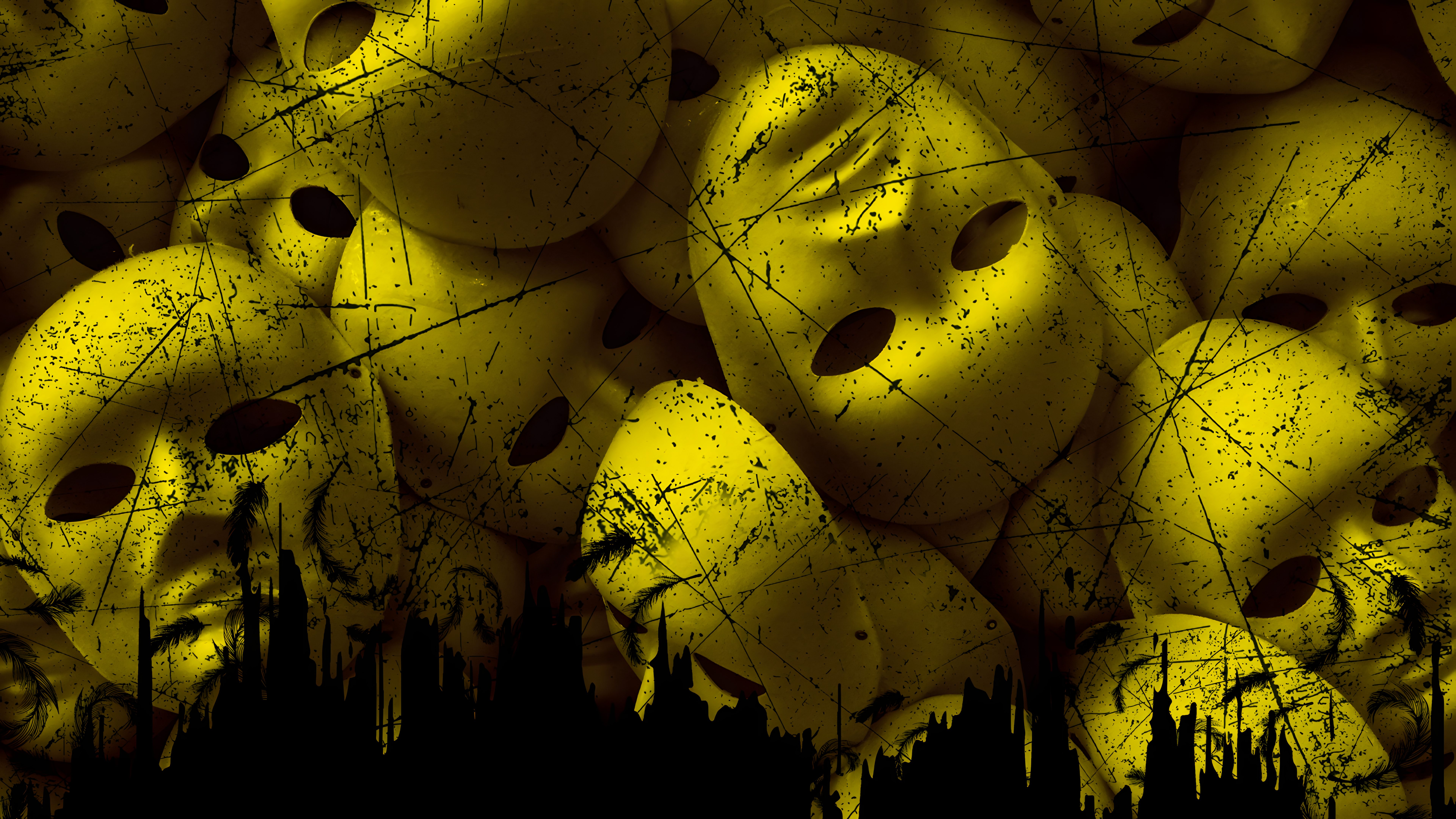 Masken-Artwork für Gewalt.